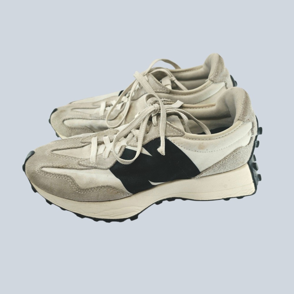 New Balance Gorpcore 327 Sneakers 6.5 Suede Retro Clean Girl Sea Salt Black - Picture 3 of 7